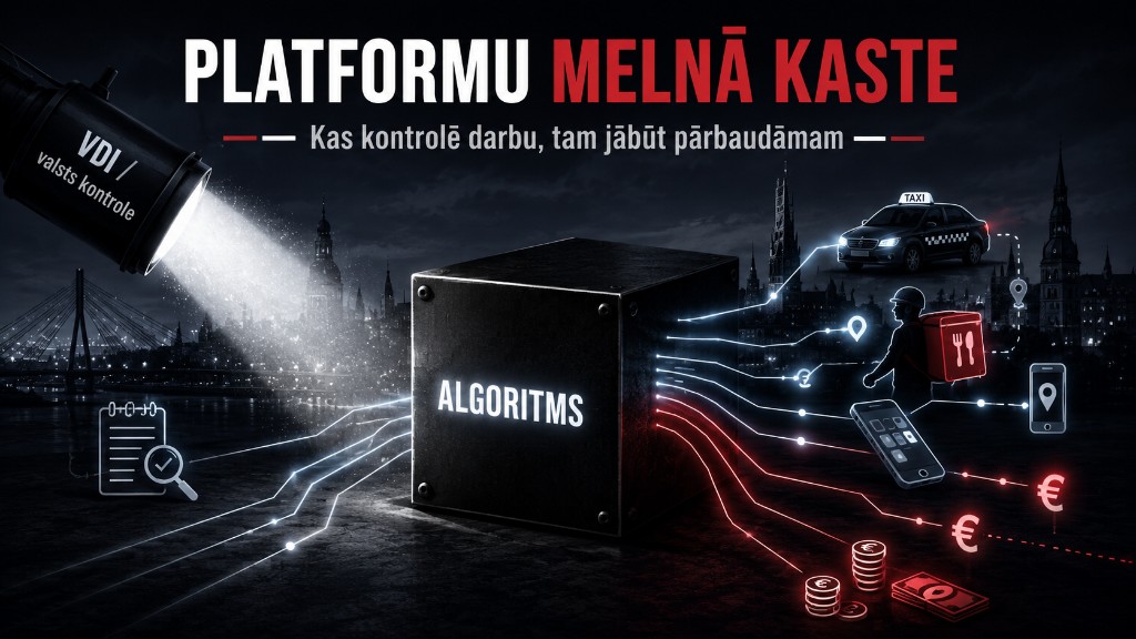Platformu melnā kaste — kas kontrolē darbu, tam jābūt pārbaudāmam. VDI / valsts kontrole, algoritms, taksometri un kurjeri